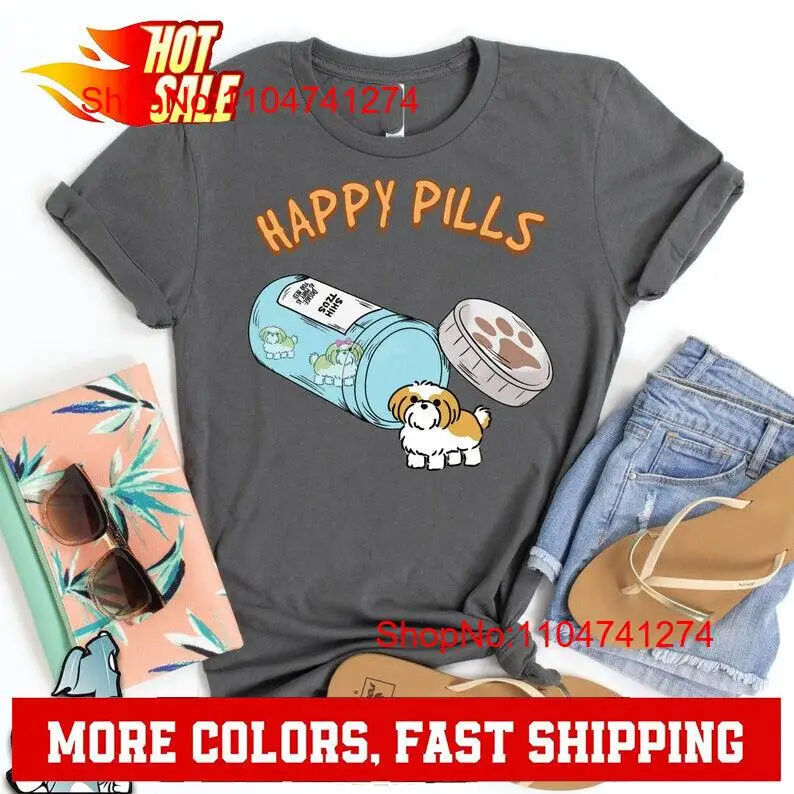 Photography Logo - Shih Tzu Happy Pills T เสื้อสุนัขสัตว์เลี้ยง