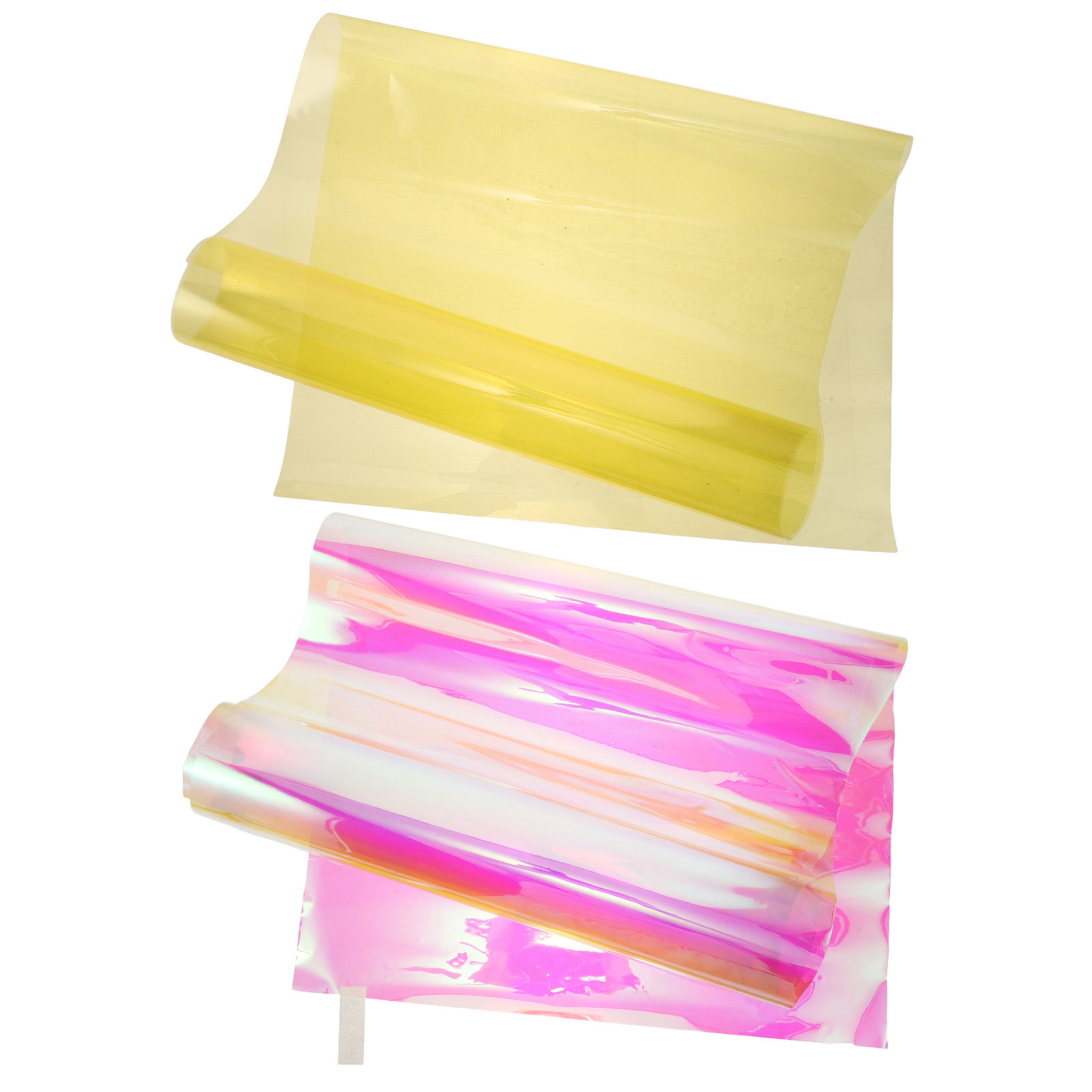 Photography Yellow Filter - แผ่นกรองแสงสำหรับถ่ายภาพ 2 ชิ้น แผ่นพลาสติกสีสำหรับแสงสว่าง ขนาด 39.4x15.75