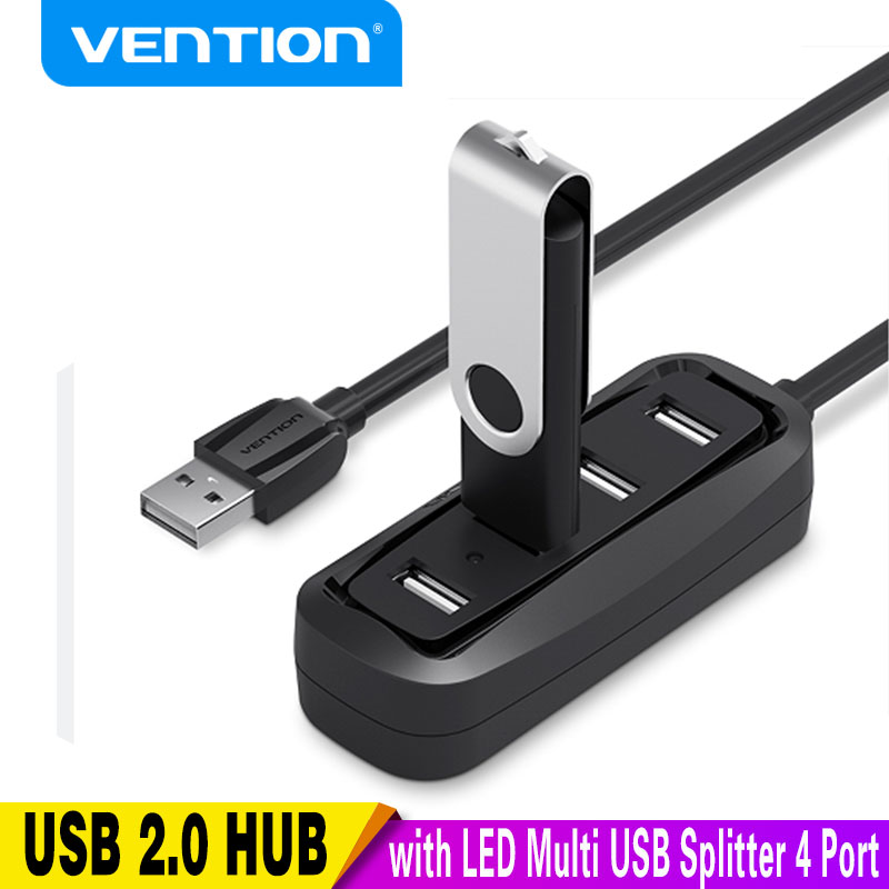 Xiaomi Photography Kit - Vention ฮับ2.0 USB 4พอร์ตพร้อมตัวแยก USB LED