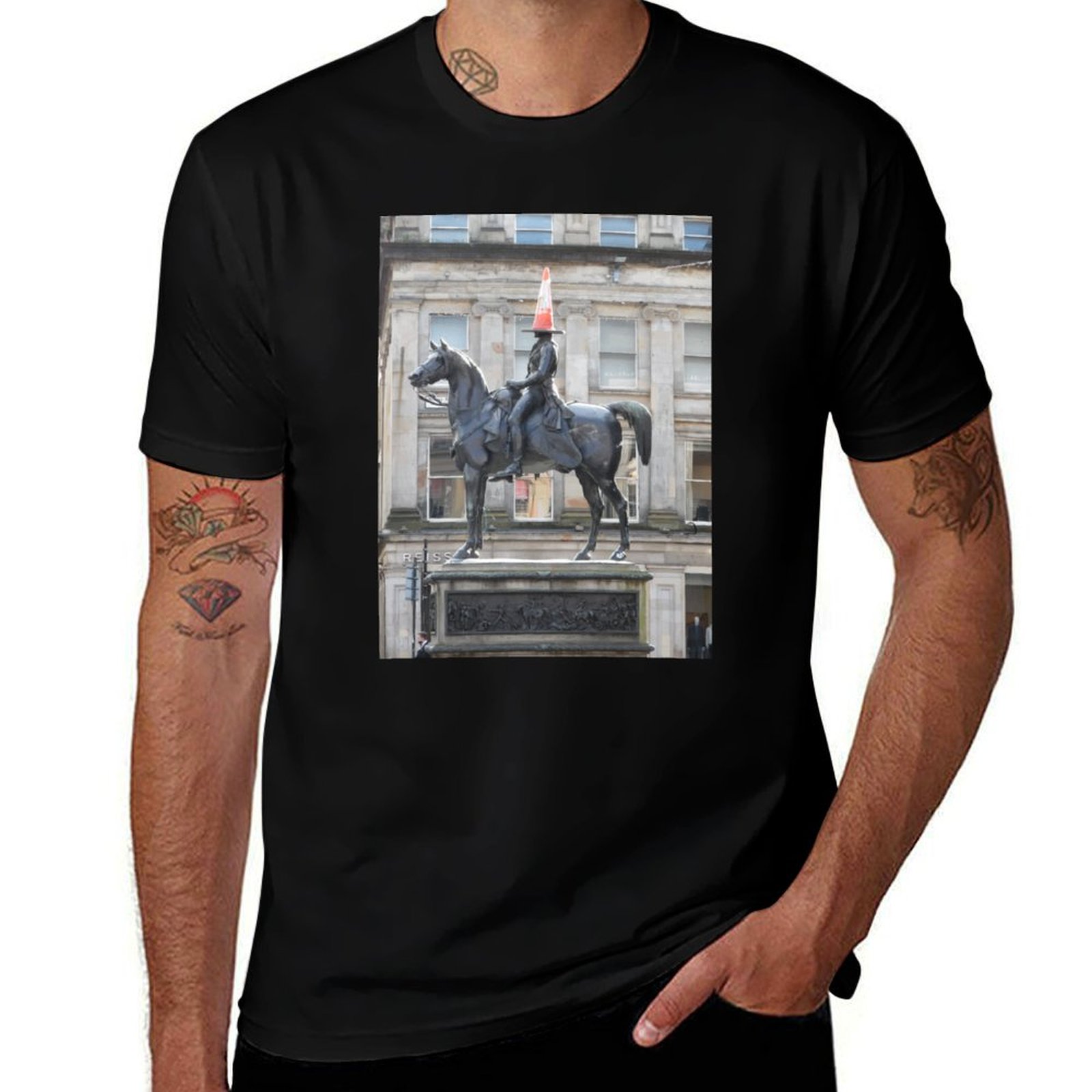 Photography Vector - ซีรีส์ภาพถ่ายสก็อตแลนด์ (เวกเตอร์) - รูปปั้นดยุคแห่งเวลลิงตัน กลาสโกว์ #