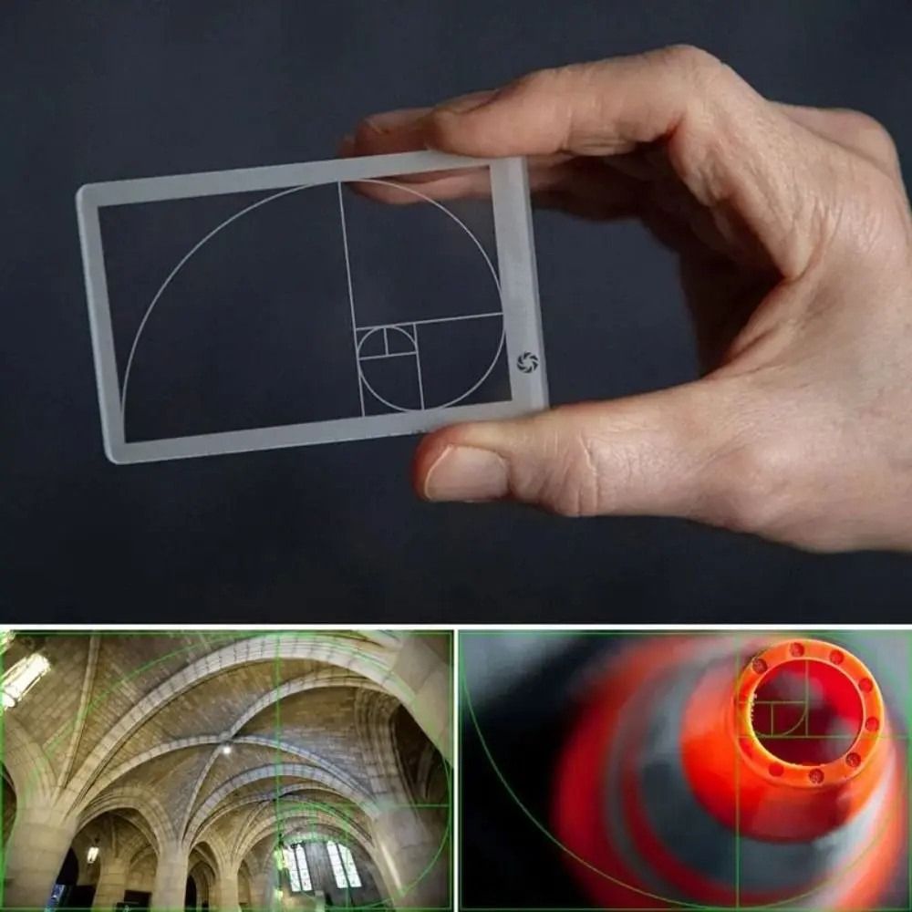 Photography Ratio - ช่องมองภาพไม้บรรทัดอัตราส่วนทองคำมีเครื่องมืองานศิลปะการจัดองค์ประกอบแบบฟิโบนัชชีแบบใสไม้บรรทัดอัตราส่วนทองคำ
