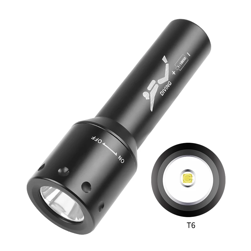 Photography Lighting - ไฟฉายดำน้ำ LED รุ่นใหม่ T6 ระยะไกล สำหรับงานใต้น้ำ