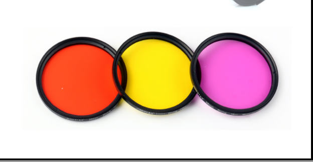 Photography Yellow Filter - กันน้ำสีแดงสีเหลืองสีม่วงสำหรับ DSLR ดำน้ำถ่ายภาพใต้น้ำกล้อง Gopro Yi Conversion