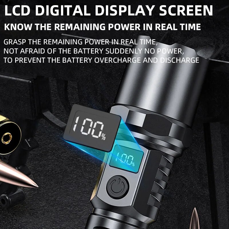 ไฟฉาย LED XHP100พลังสูงชาร์จไฟ - Photography Ratio บทวิจารณ์และราคา