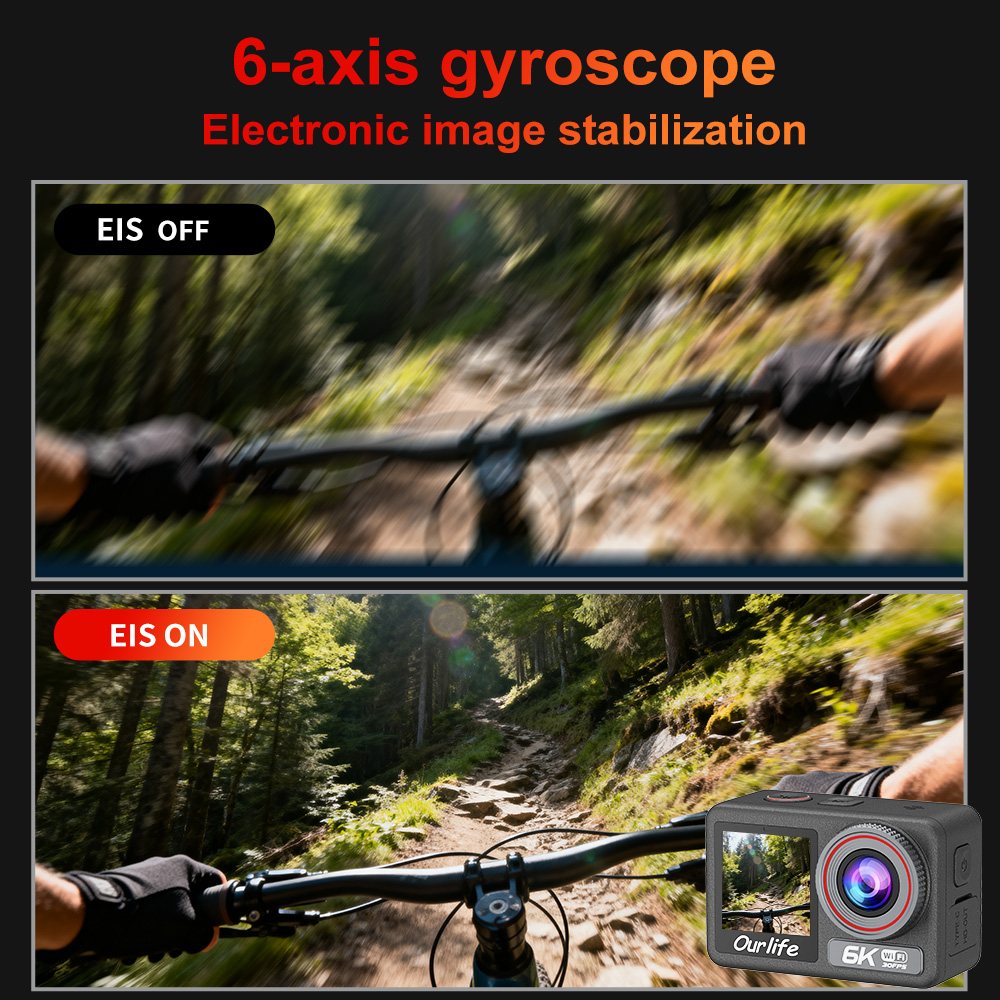 กล้องแอคชั่น Ourlife 6K30FPS ห - Photographic Memory บทวิจารณ์และราคา