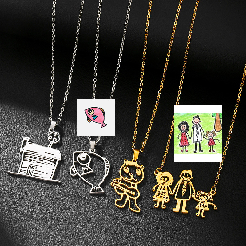 สร้อยคอจี้รูปภาพวาดเด็กแบบ DIY - Photographic Memory บทวิจารณ์และราคา