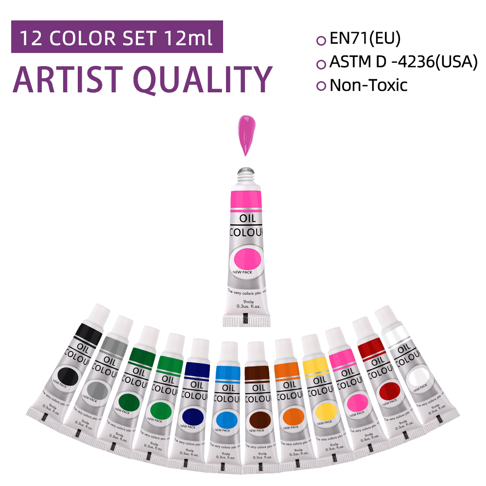 ชุดสีน้ำมัน12สี9มล. หลอดอุปกรณ - Photography Fine Art บทวิจารณ์และราคา