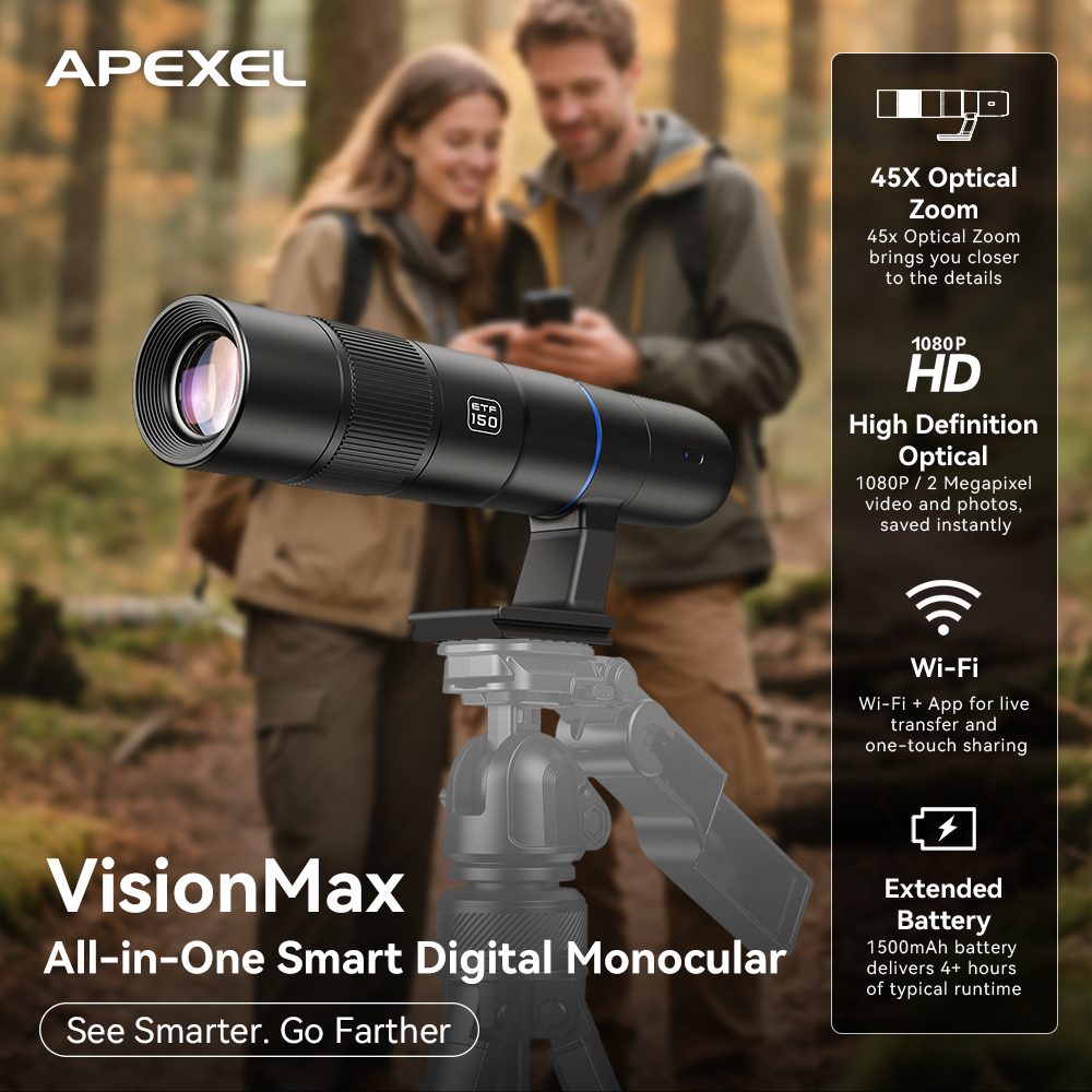 กล้องส่องทางไกล APEXEL 45X Opt - Photography Ratio บทวิจารณ์และราคา