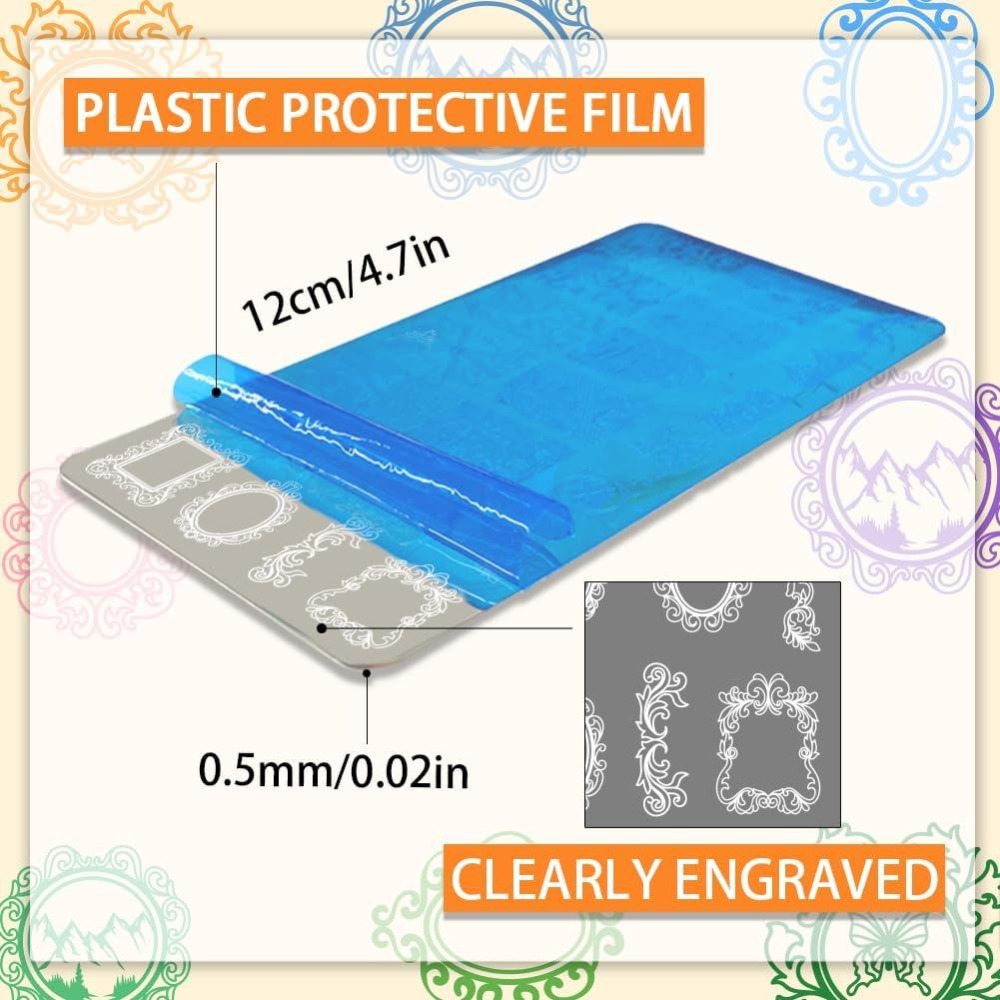 แผ่นปั๊มลายเล็บลายกรอบรูปวินเท - Photographic Memory บทวิจารณ์และราคา