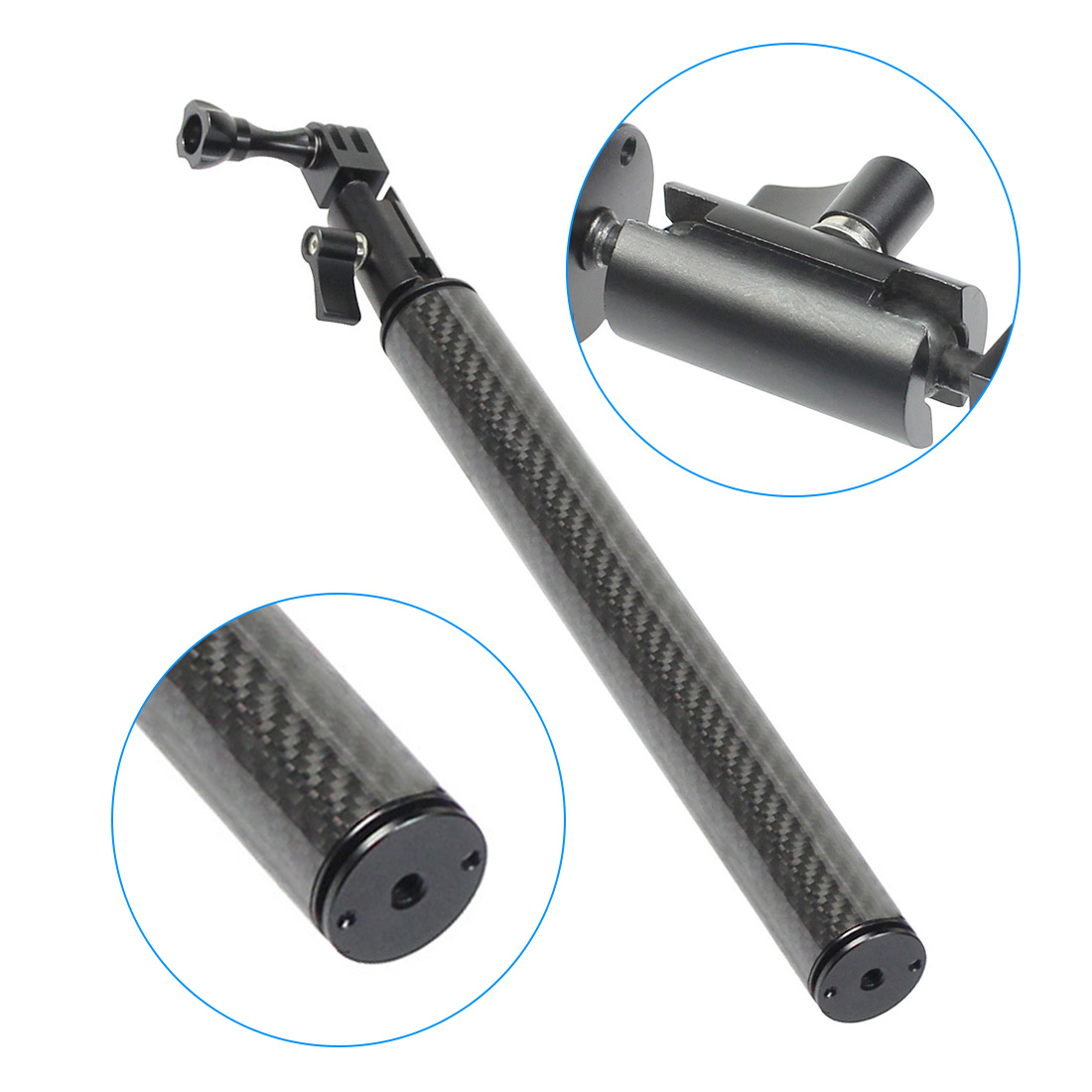 คาร์บอนไฟเบอร์ Selfie Rod ปรับ - Camera Tripod Carbon บทวิจารณ์และราคา
