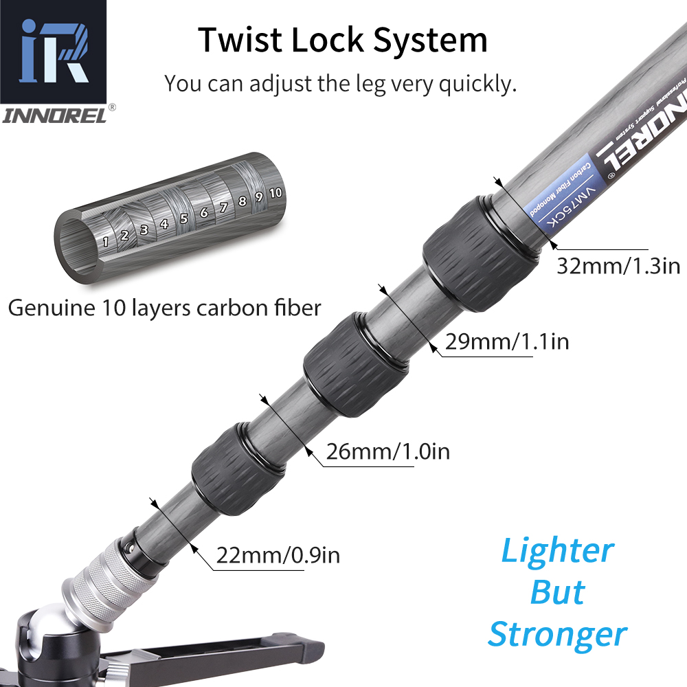 INNOREL VM75CK 10 ชั้นคาร์บอนไ - Camera Tripod Carbon บทวิจารณ์และราคา
