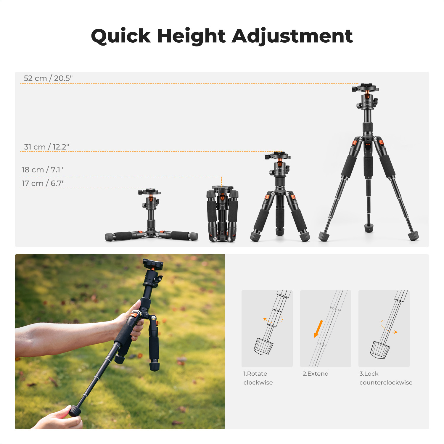 ขาตั้งกล้องขนาดเล็กแบบตั้งโต๊ะ - Camera Tripod Carbon บทวิจารณ์และราคา