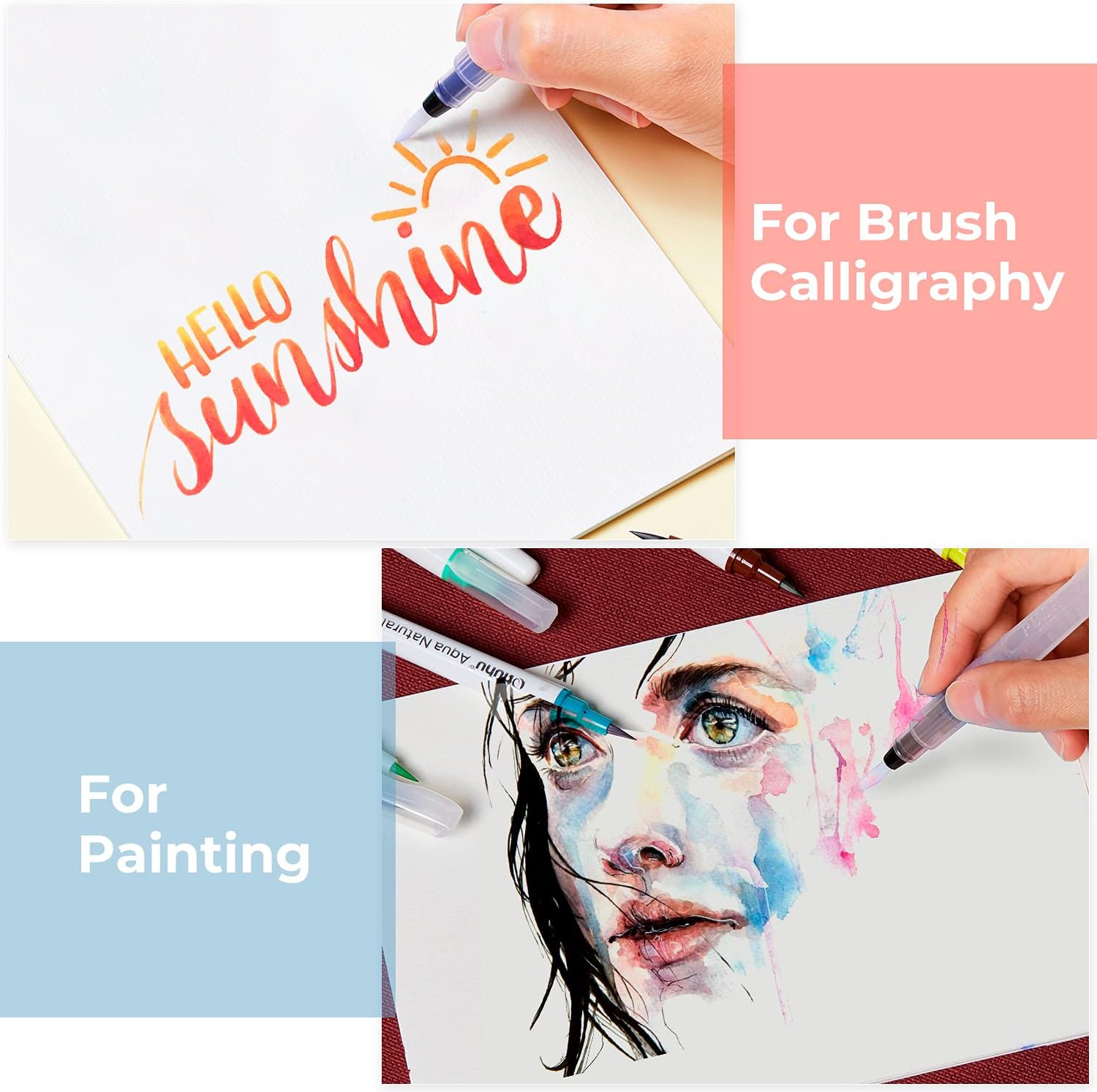 ปากกาพู่กันสีน้ำ 6/12/18 ชิ้น  - Photography Fine Art บทวิจารณ์และราคา